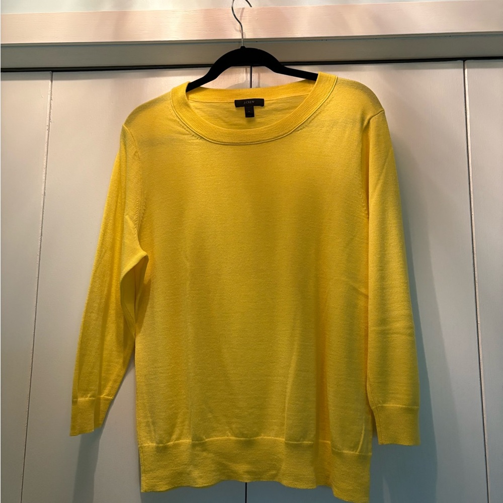 J. Crew Yellow Crew Neck Sweater